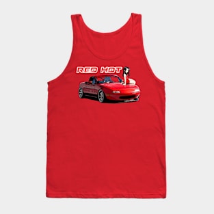 Red Miata MX-5 with anime girl Tank Top